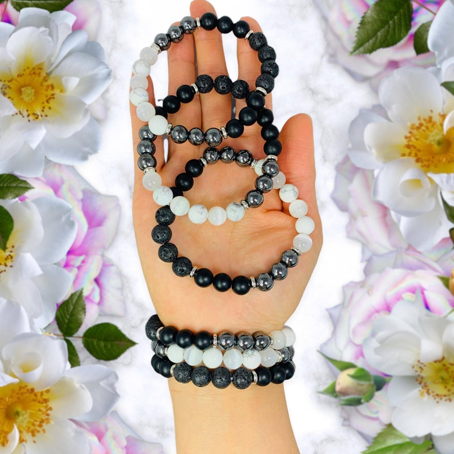 Triple Protection & Grounding Crystal Bracelet