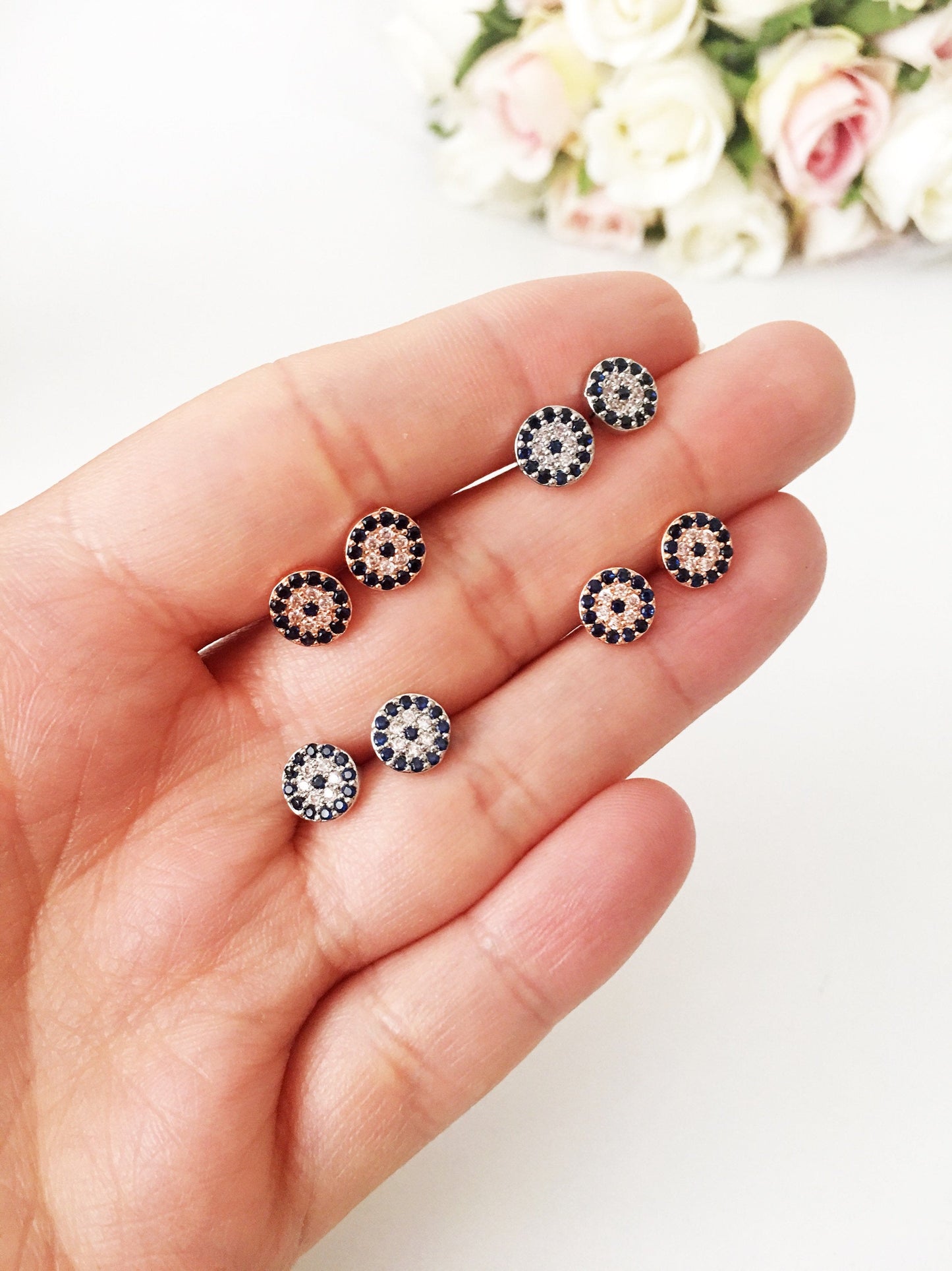 Evil Eye Stud Earrings