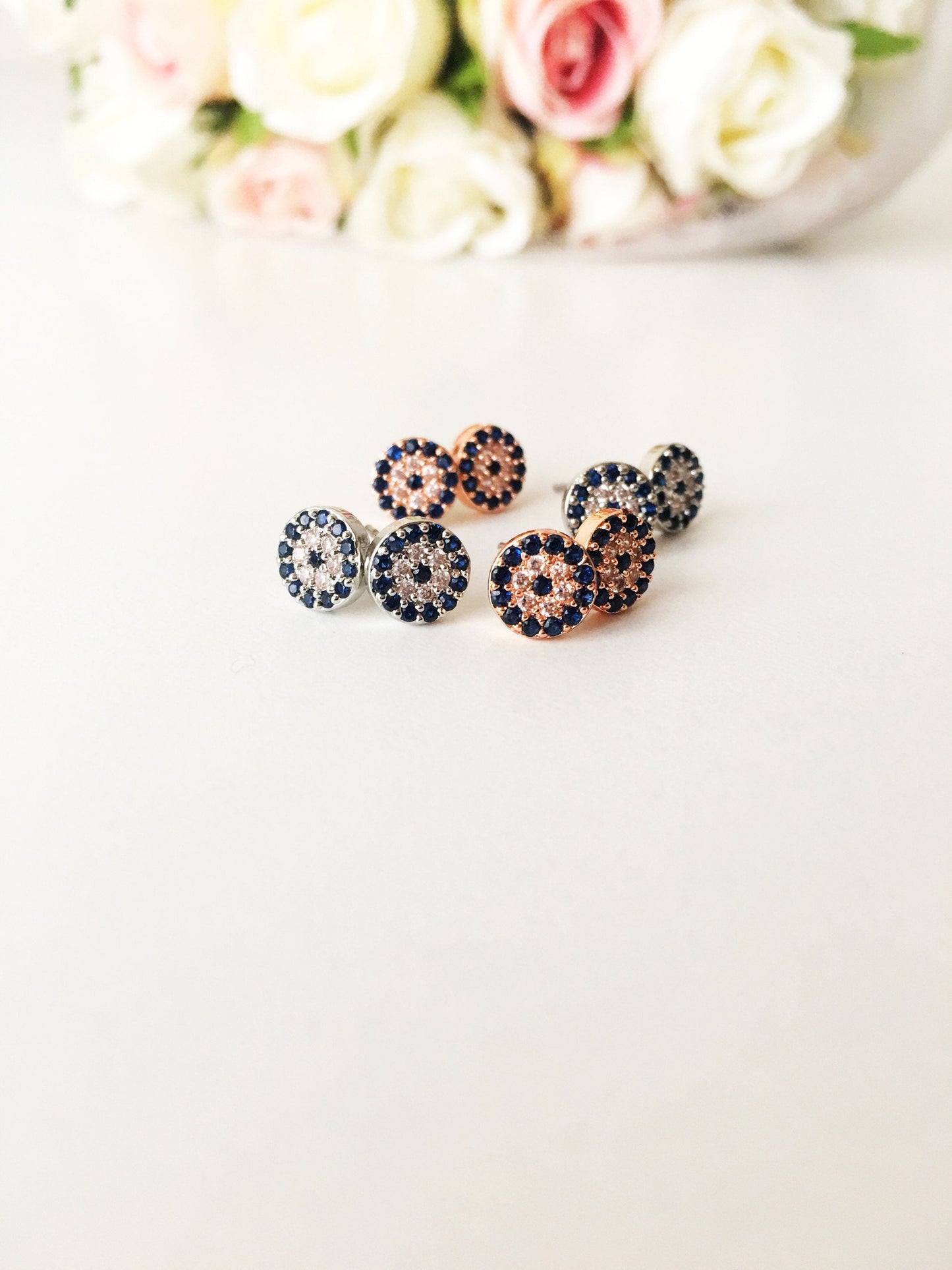 Evil Eye Stud Earrings