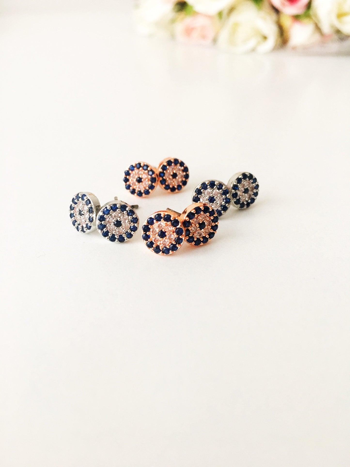 Evil Eye Stud Earrings