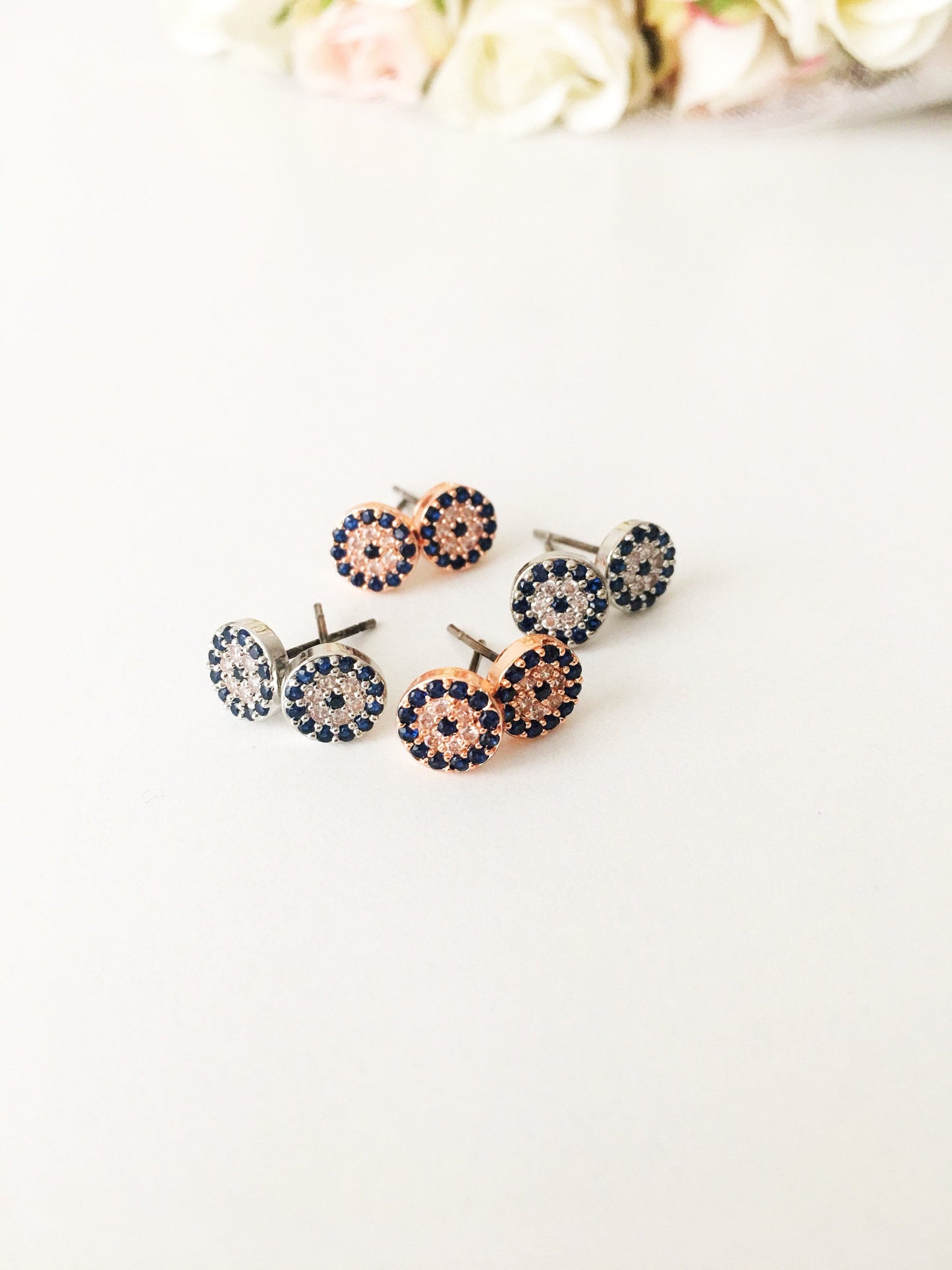 Evil Eye Stud Earrings