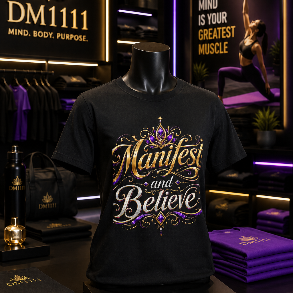 "Manifest and Believe" T-Shirt by DM1111