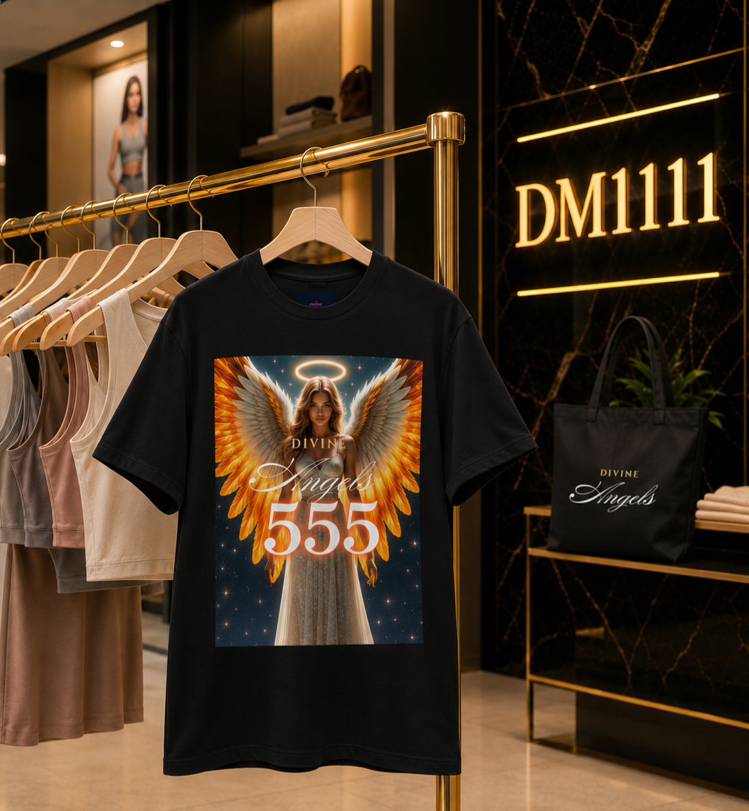 555 Divine Angels "Divine and Chosen" T-Shirt by DM1111