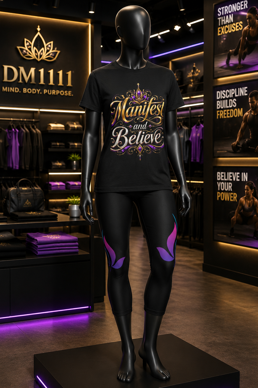 "Manifest and Believe" T-Shirt by DM1111